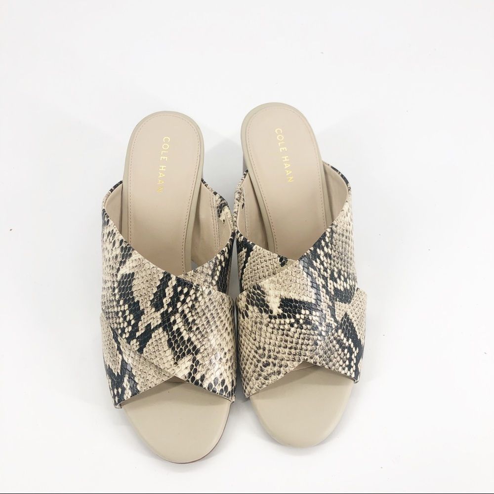 Cole Haan Dakota Crosscross Mule Sandal Snakeskin - Picture 5 of 9